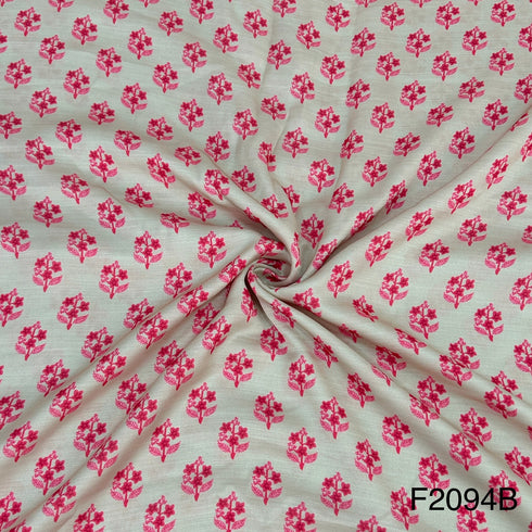 Printed Linen Silk Fabric-F2094